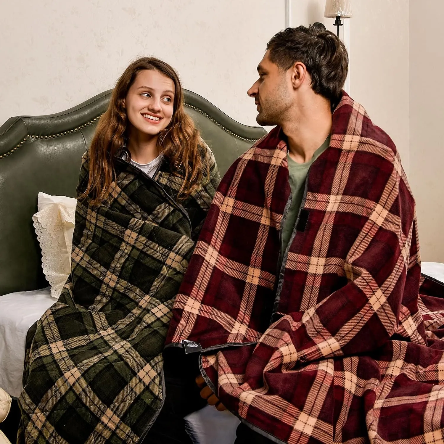 DUKUSEEK Hooded Outdoor Blanket, Extra Large 79" x 59" Waterproof Camping Blanket, Quilted, Thick Fleece, Warm, Windproof, Sand Proof, Portable and Wear-Resistant, Perfect for Stadium, Picnic…