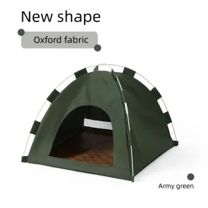 Dustproof Green, Shelter Limited edition Cat Highly-rated -Windproof for 35*35*30cm and Pets, House,Pet  S Small Size: Outdoor Tent