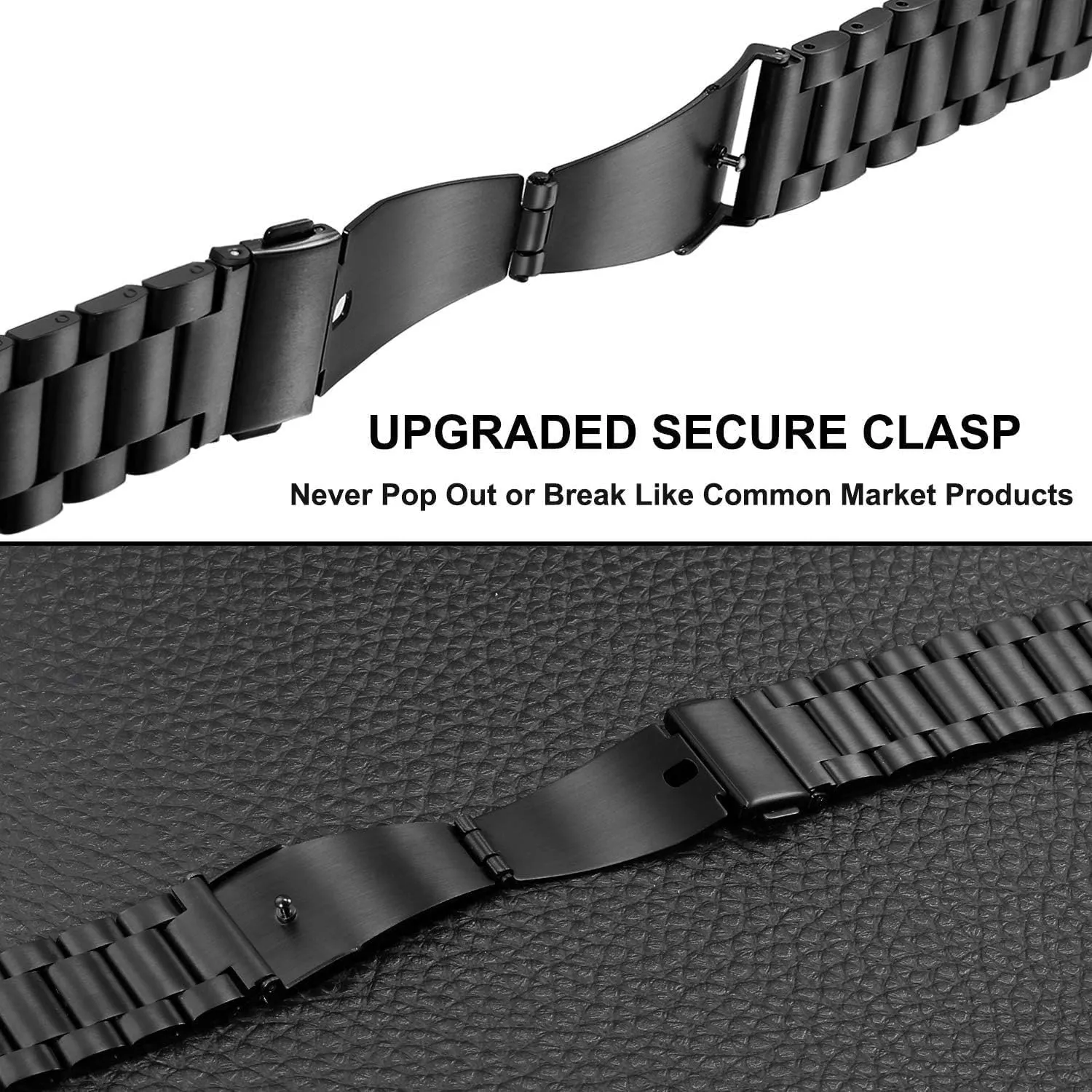 E ECSEM Compatible for Togalah P99/Jugeman P99/SOUYIE P99/CASCHO P98 Replacement Strap Bands, Mesh Loop   Stainless Steel Metal Strap for P98 P99 Smartwatch Accessories Women Men