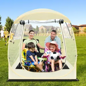 Eapele Sports Instant Pop-Up Shelter - Clear View Bubble Tent With Removable Roof, Windproof and Rainproof for 1-6 People - Perfect for Outdoor Enthusiasts