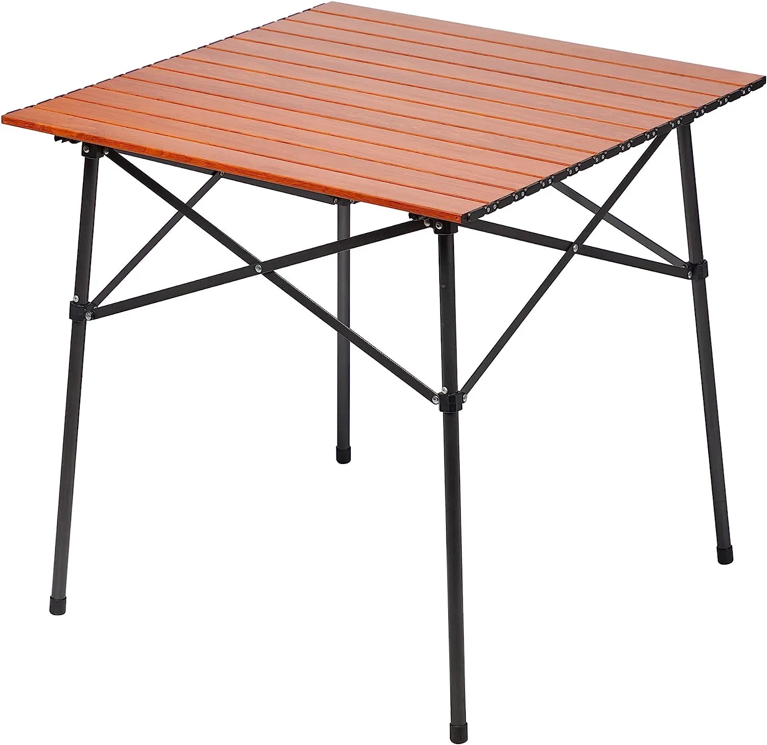 Easy Roll Aluminum Camping & Picnic Table (27x27.5in) - Heavy Duty