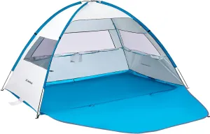 EchoSmile UPF 50  Beach Tent Sun Shelter for 3/4 Person, Portable Beach Cabana Tent