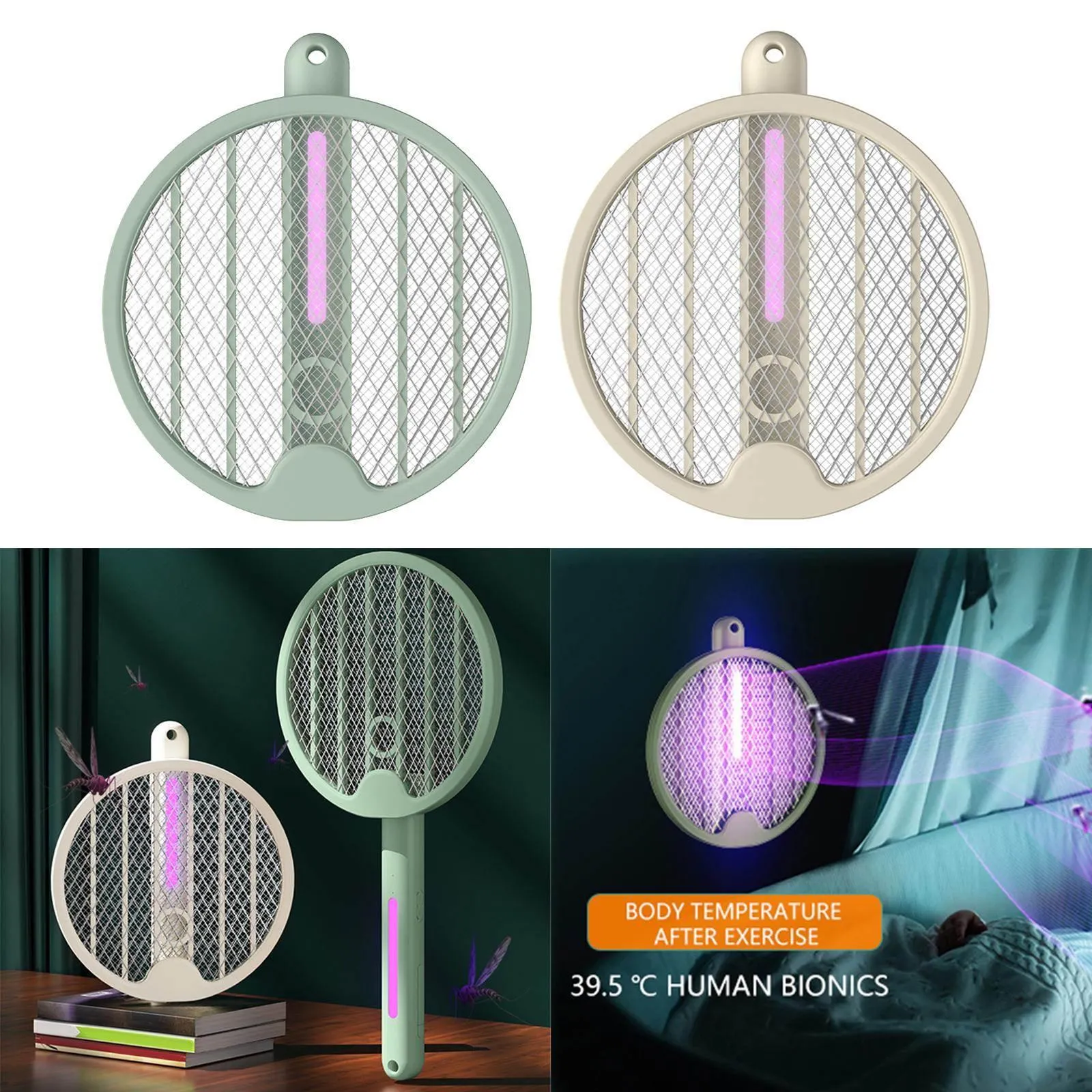 Electric Bug Zapper Racket - Foldable Insect Killer Paddle