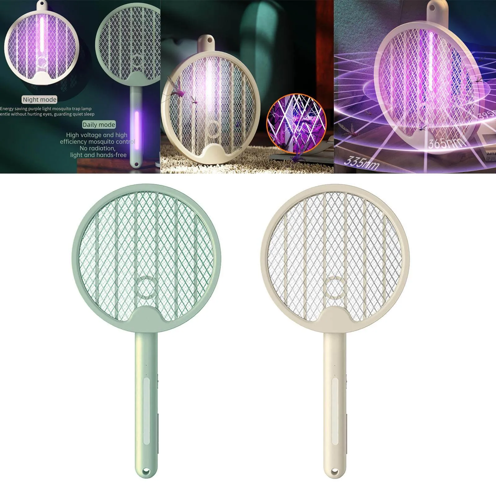 Electric Bug Zapper Racket - Foldable Insect Killer Paddle