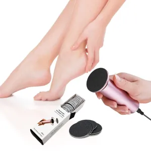Electric Callus Remover for Feet Speed Adjustable Electric Foot File with 60pcs Replacement Sandpaper Discs Pro Pedicure Foot Filer Dead Dry Hard Skin Calluses Foot Grinder Pink