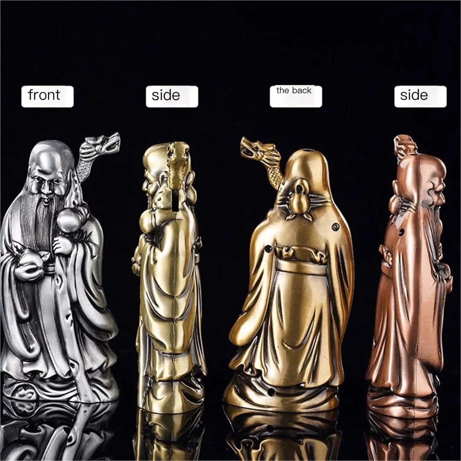 Elegant Open Flame Lighter, Classic Metal Butane Gas Lighter, Fun Lighter, refillable, Adjustable Flame, Windproof Butane Lighter, Suitable for Candles, Camping, Table Setting, Gifts.(B)