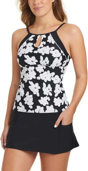ELLEN TRACY Womens 2 Piece Lightweight Tankini Swimsuit Set