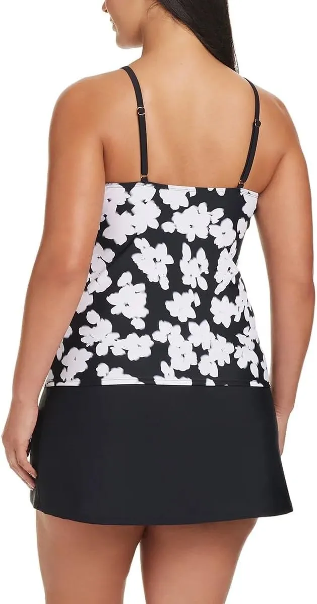 ELLEN TRACY Womens 2 Piece Lightweight Tankini Swimsuit Set