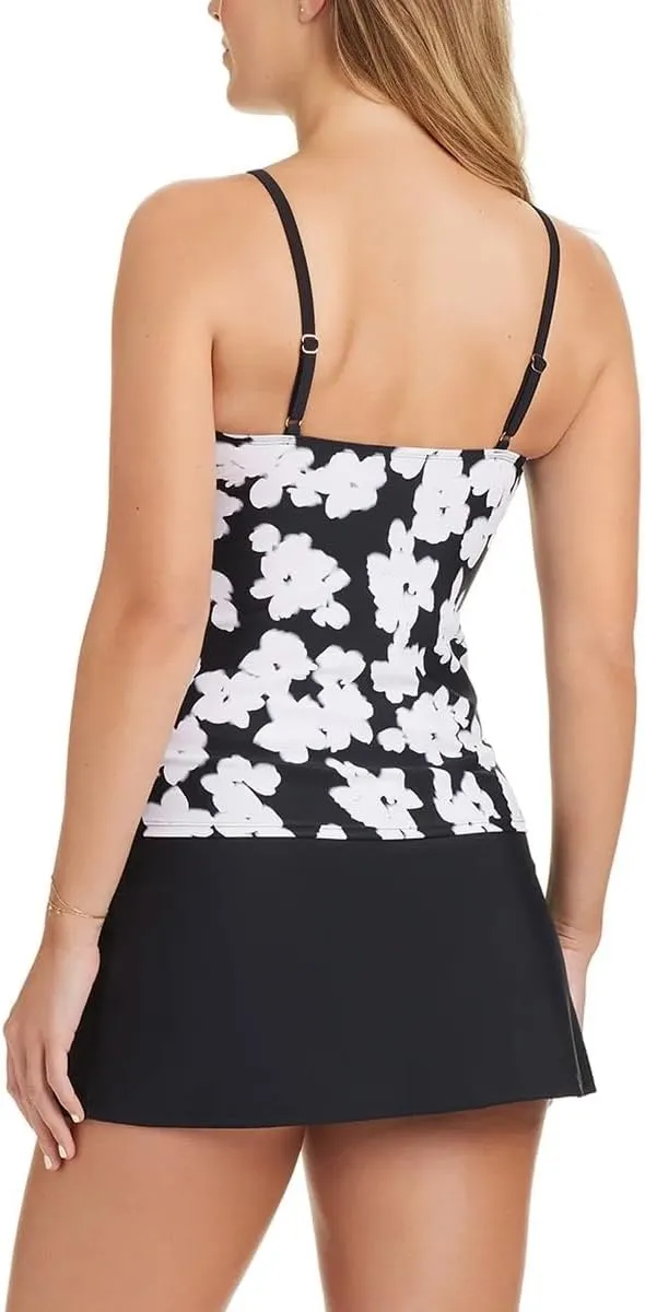 ELLEN TRACY Womens 2 Piece Lightweight Tankini Swimsuit Set