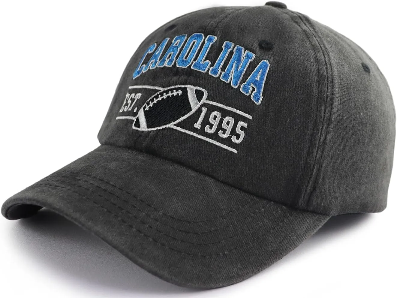 Embroidered City Football Hat for Men Women, Adjustable Unisex Cotton Fans Baseball Cap