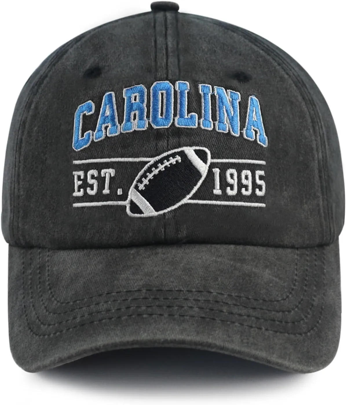 Embroidered City Football Hat for Men Women, Adjustable Unisex Cotton Fans Baseball Cap