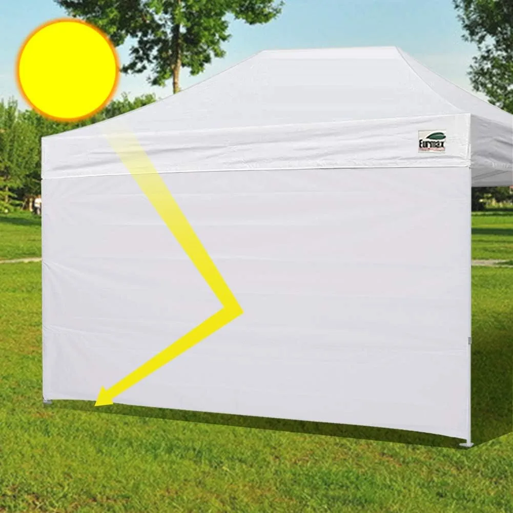 Eurmax USA Instant Canopy SunWall Camping Tent Tarp Shelter 10x15 Canopy Wall Sidewall Tent, 1 Pack Sidewall Only (Black)