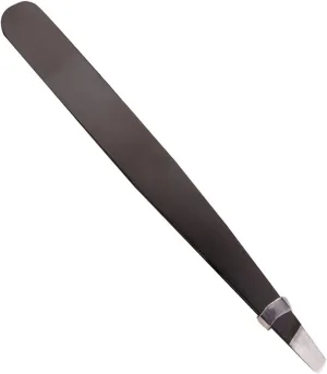 Eyebrow Tweezers 1PC Black Pink Color Eyebrow Tweezers Hair Beauty Slanted Puller Stainless Steel Eye Brow Trimmer Hair Removal Cosmetic Tool (Color : 01) Tweezers(2)