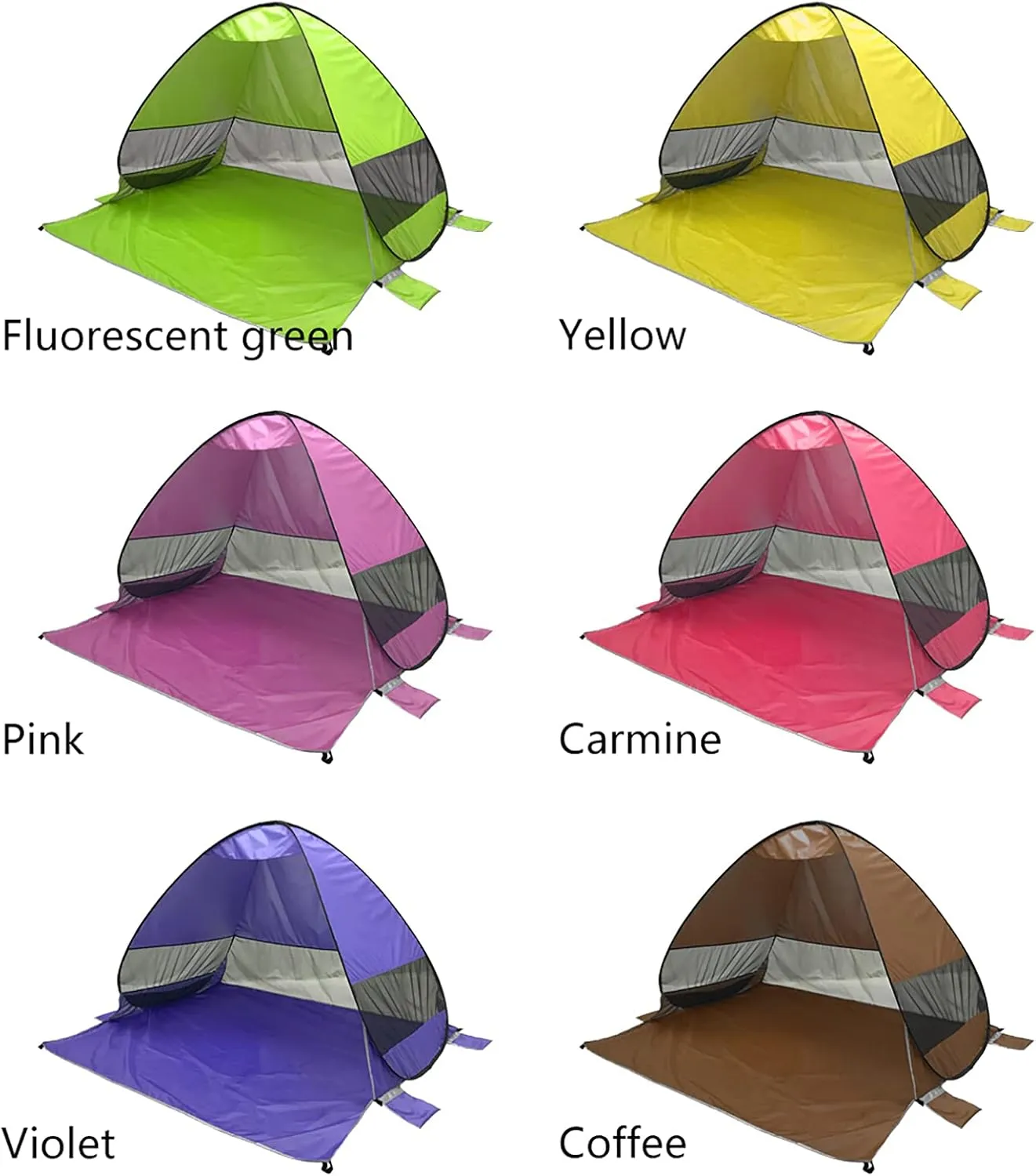 Family Beach Tent and Sun Shade UV50 Cabana Shelter, Camping,Hiking,Fishing,Lightweight, Portable,Breathable,and Windproof,Collapsible