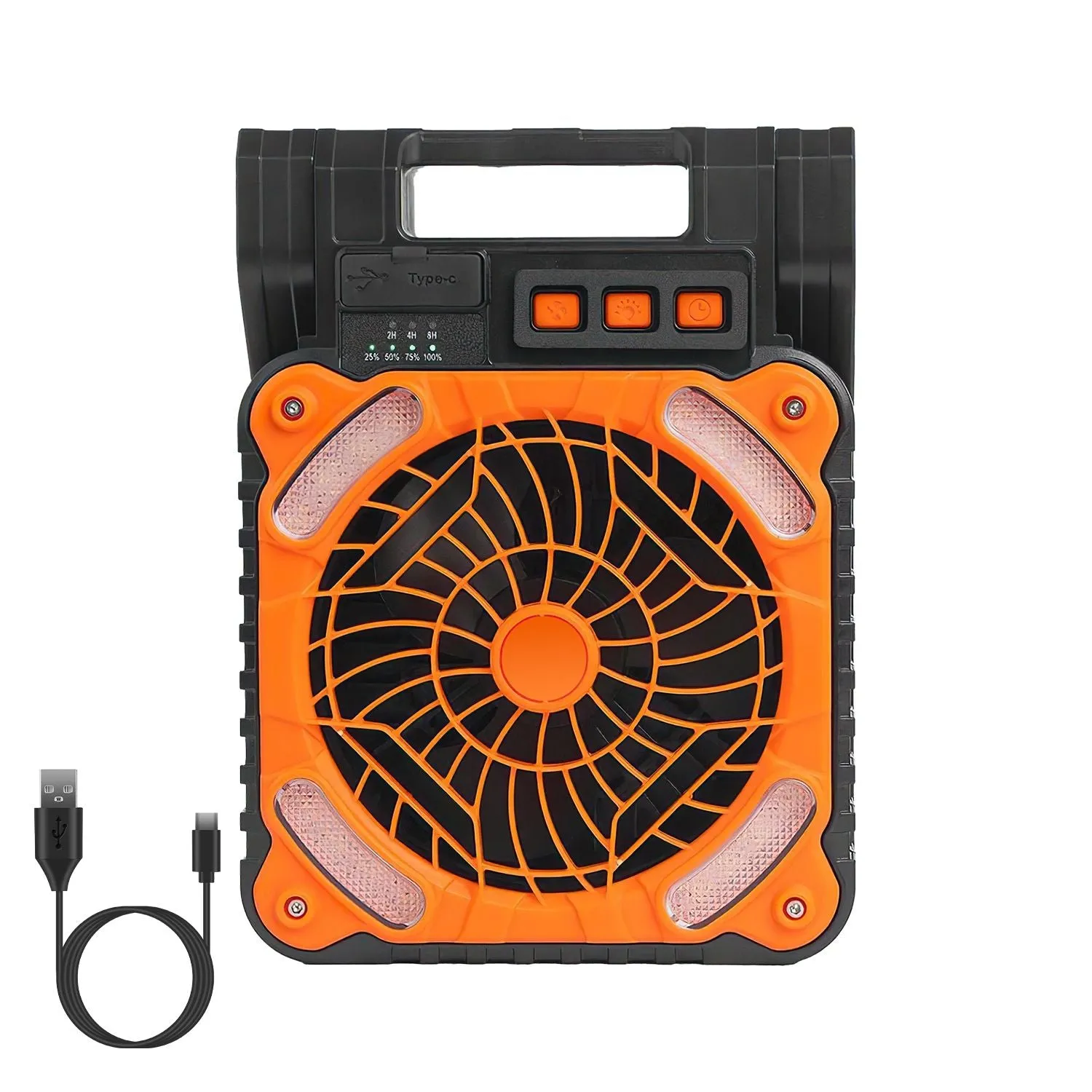 Fan Camping GPCT5319 Portable With Emergency for Modes Operated Travel Battery 3 3 Referral discount with Lantern Bank Fan Timers Hiking 5200mAh Rechargeable Light Solar Wind Power 4 Fishing Speeds Sale ends today LED