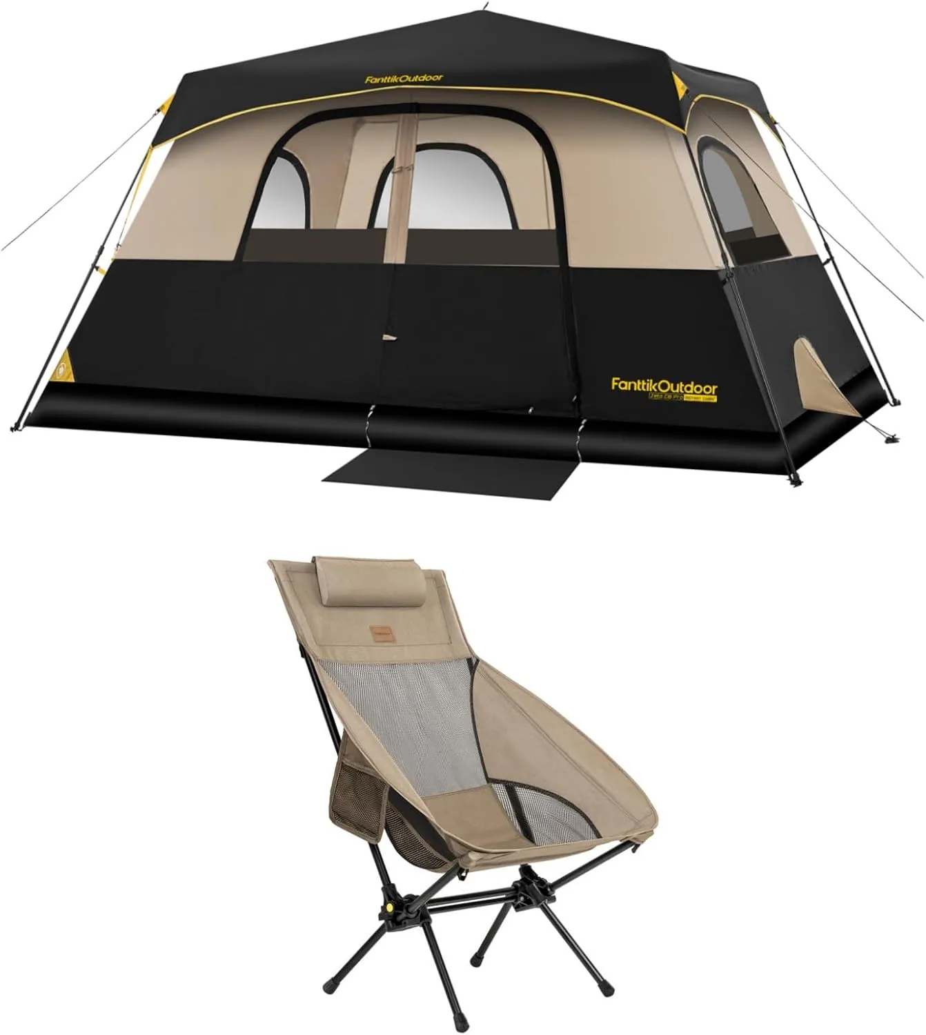 FanttikOutdoor Zeta C8 Pro Camping Tent & FanttikOutdoor Zeta L8 Max Rocker Camping Chair
