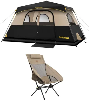 FanttikOutdoor Zeta C8 Pro Camping Tent & FanttikOutdoor Zeta L8 Max Rocker Camping Chair