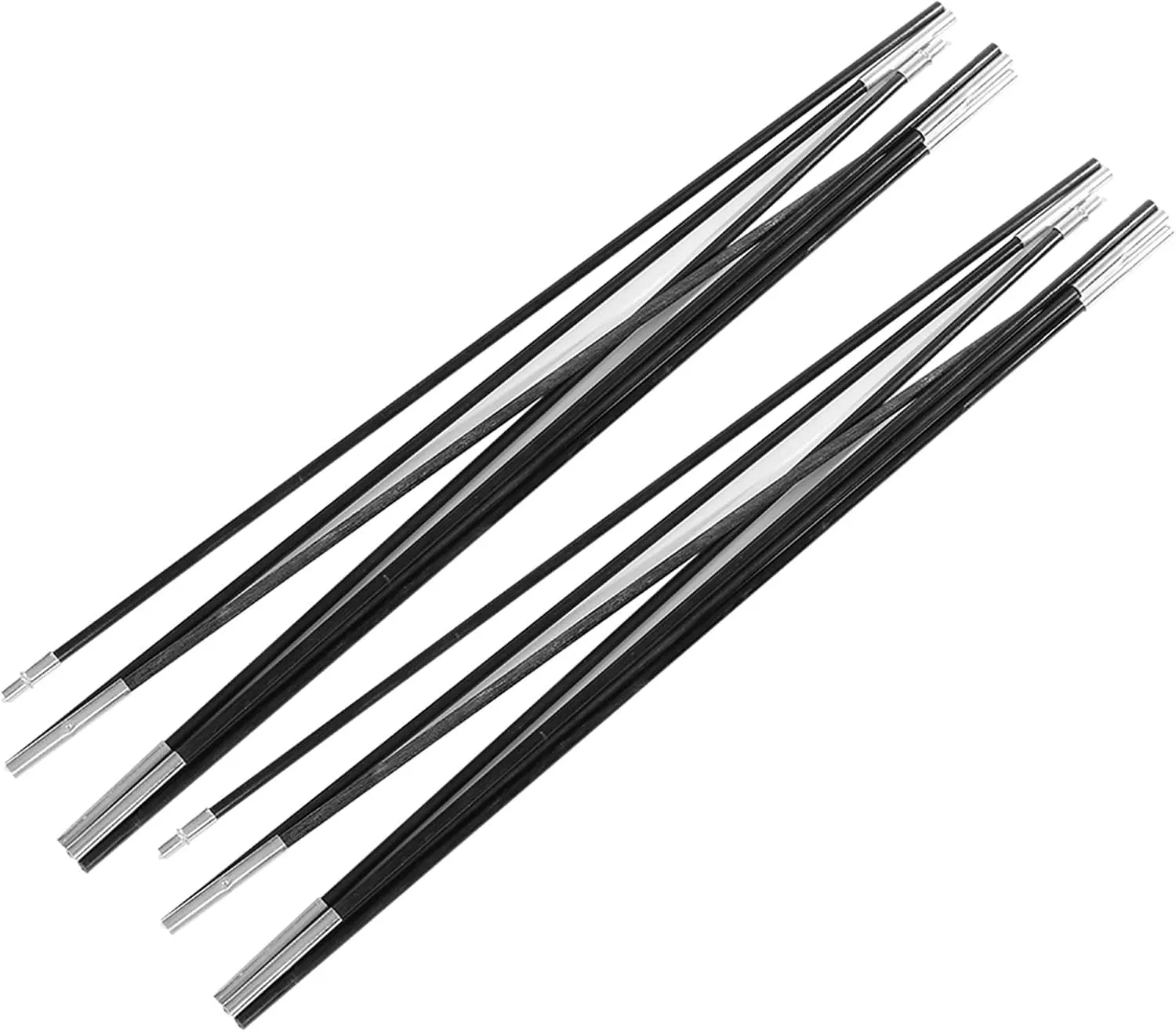 Fiberglass Sturdy Tent Pole Lightweight Foldable Support Rods for Camping Outdoor with Soft Design 3.96M Awning Frames Kit