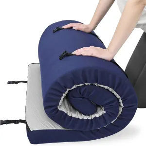 Foamma 3" x 26" x 72" Memory Foam Roll-Up Camping Mattress with Water Resistant Zipper Cover, Foldable and Portable for Camping, RV Bunk, Tent, Guest Bed, Outdoor and Dorm, CertiPUR-US Certified Foam