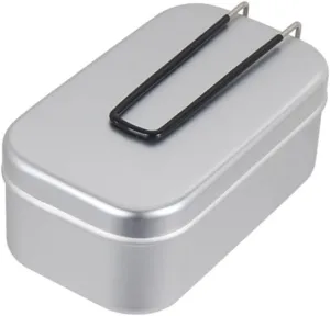 Foldable Aluminum Portable Camping Food Container with Handle for Outdoor Picnics Hiking and Student Lunches Lightweight Space Saving Design