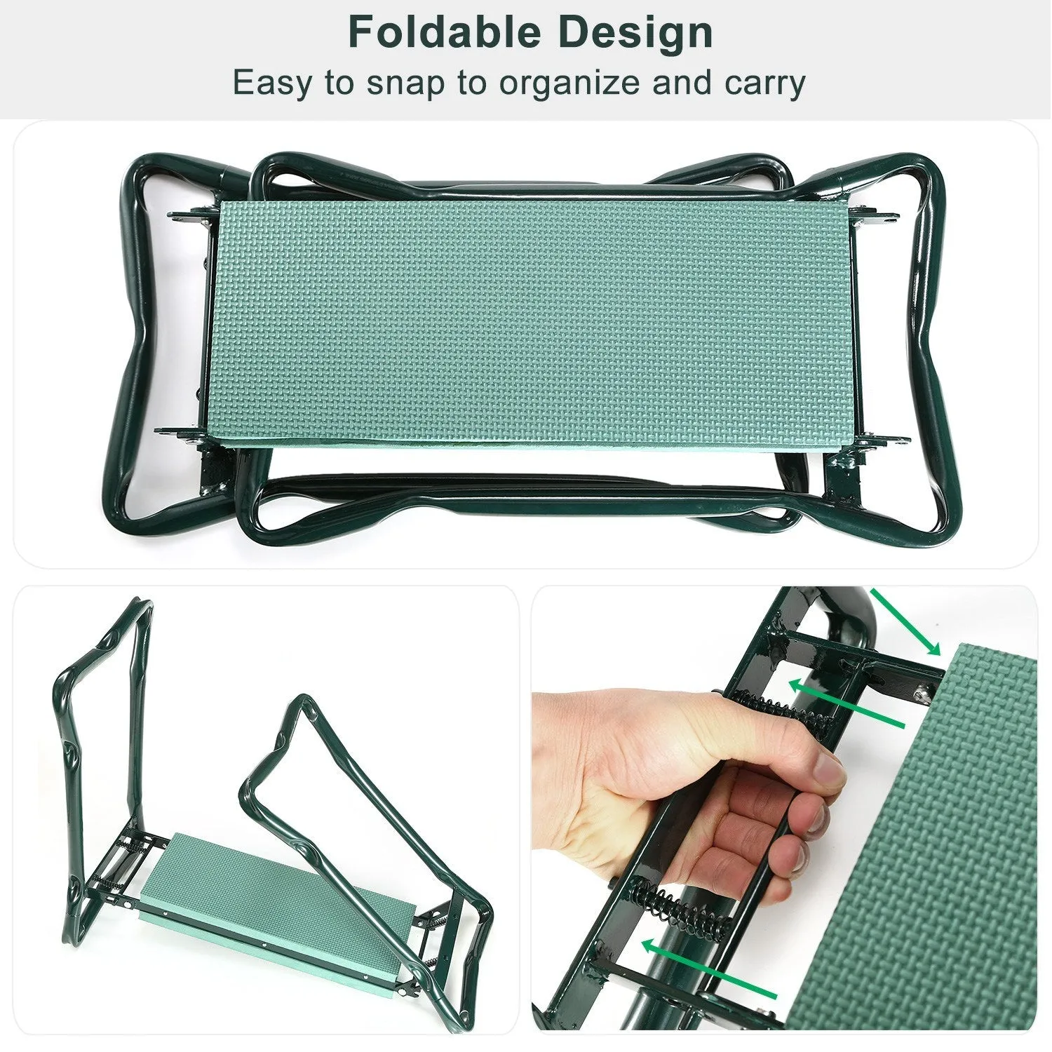 Foldable Garden Kneeler Seat Pouch