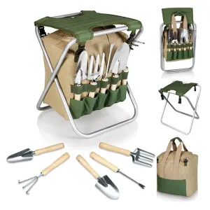 Foldable Garden Stool with 5 tools