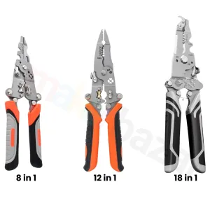 Foldable Multifunctional Wire Stripper Crimper Cable Cutter Pliers
