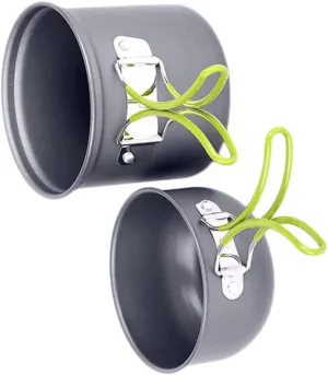 Foldable Pot Camping Cooking Pan 1 Set Cooking Supplies Lightweight Camping Utensils