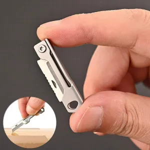 Foldable Stainless Steel Camping Knife - Pocket-Sized Portable Tool