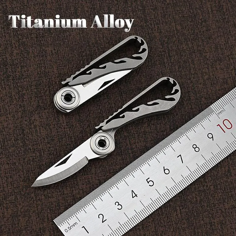 Foldable Titanium Keychain Tool - Portable Pocket Multi-Tool