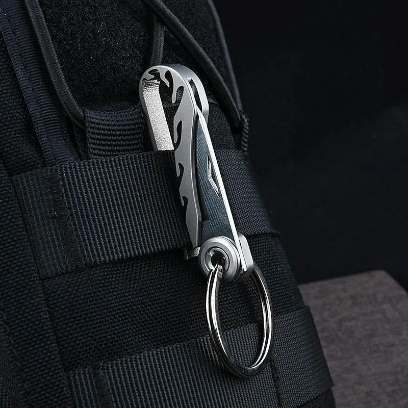 Foldable Titanium Keychain Tool - Portable Pocket Multi-Tool