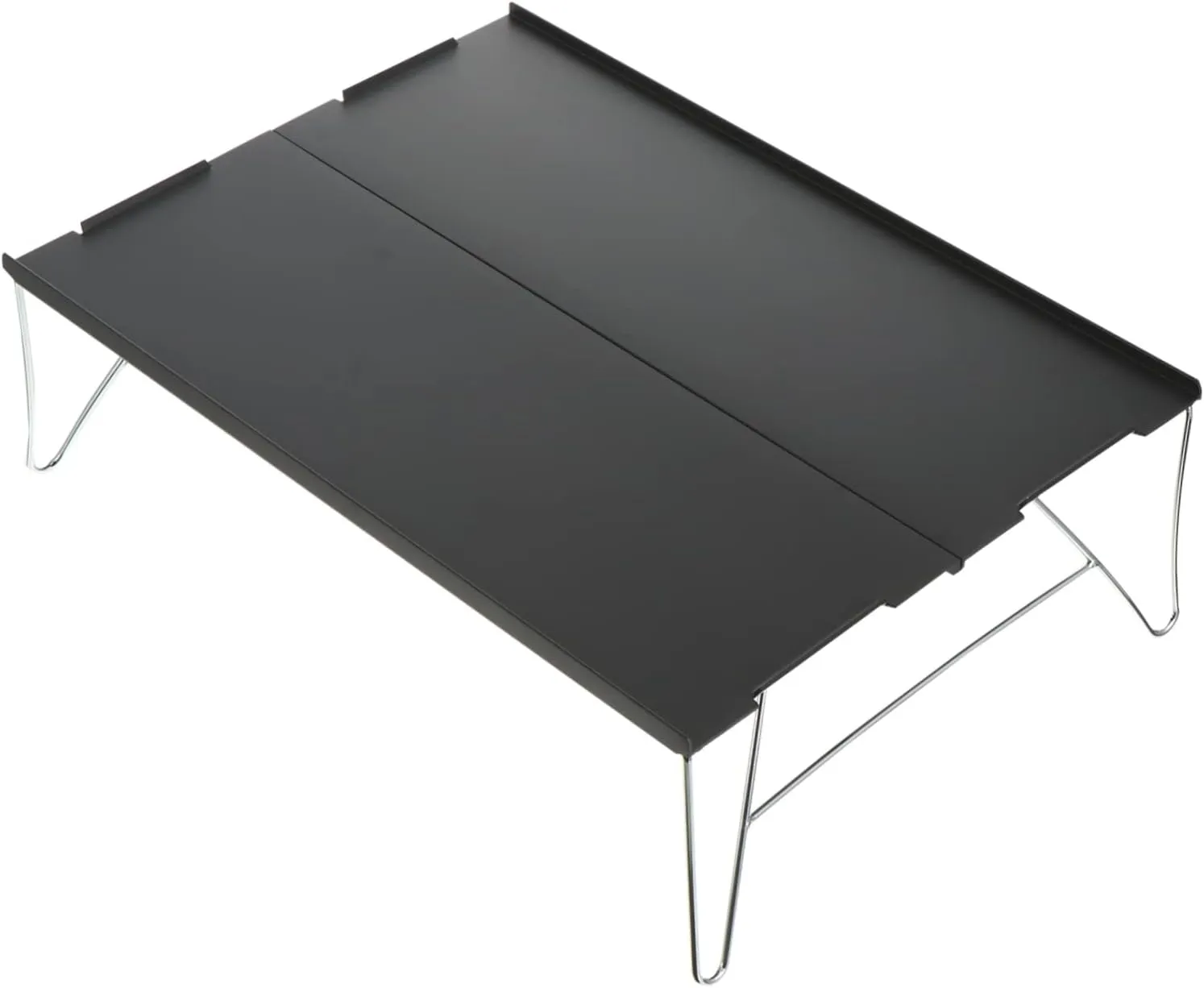 Folding Aluminum Camping Table Lightweight Portable Outdoor Picnic Desk Collapsible Design for Easy Carrying and Storage for Beach Hiking and Travel Activities