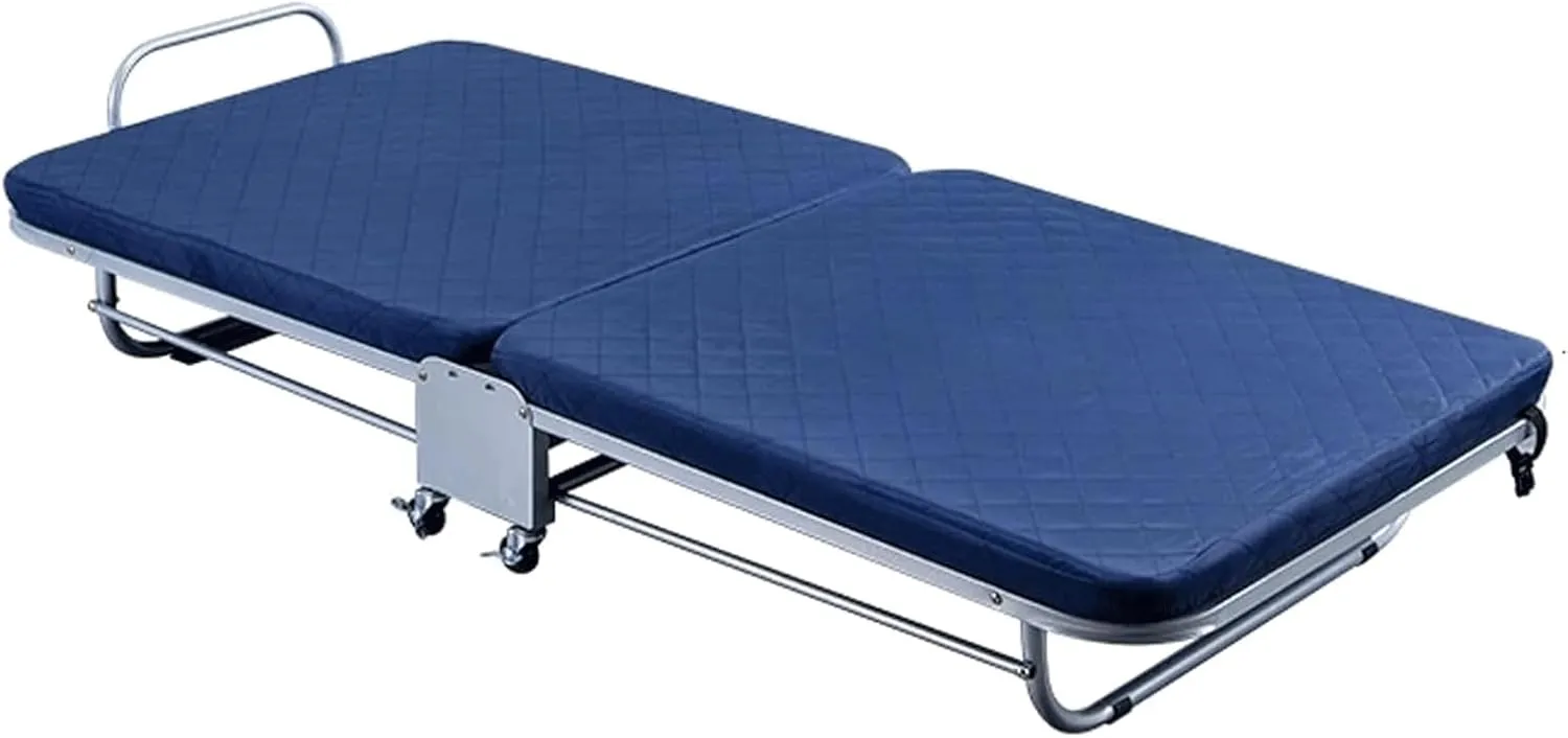 Folding Camping Bed 4 Position Adjustable Backrest Camping Cot with Mattress Sleeping Cots for Adults Load 400lb Folding Cot