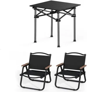 Folding Camping Table Outdoor Folding Table Portable Aluminum Roll-up Table Carrying Bag for Camping Backpacking Picnic BBQ Party，Camping Tables and Chairs