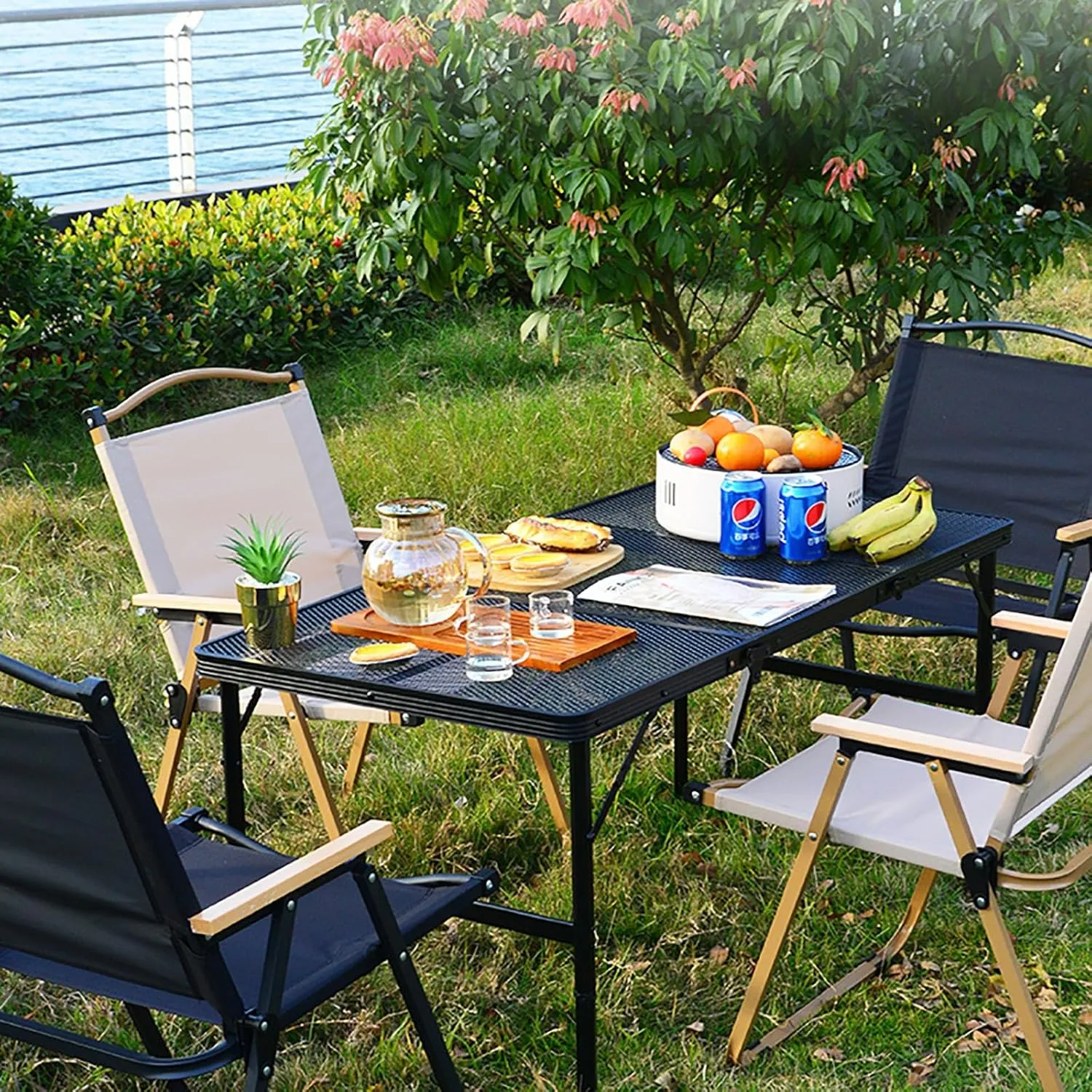 Folding Camping Table, Portable Ultralight Aluminum Camp Table, Small Outdoor Camping Tables,for Camp Kitchen, Beach, Picnic, Backyards