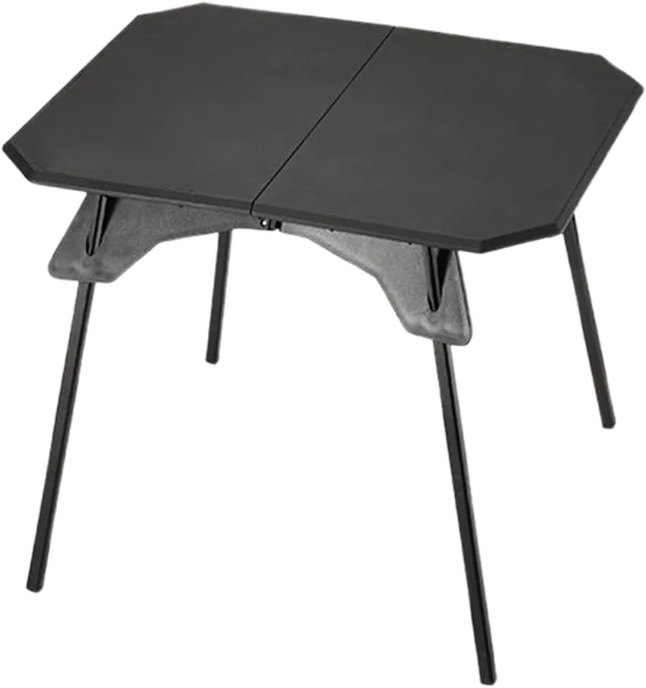 Folding Camping Table, Small Portable Grill Stand, Lightweight Picnic Desk with Removable Legs, Height Adjustable Foldable Table for Outdoor Cooking, Patio, and Travel