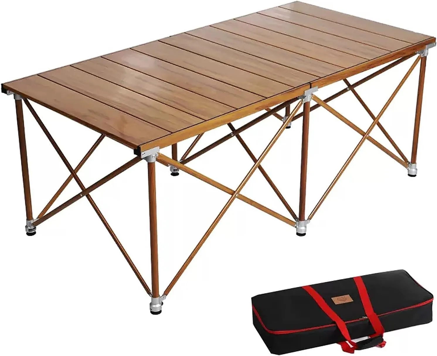 Folding Camping Table That Fold Up Lightweight, Aluminum Portable Picnic Table with Carrying Bag for Outdoor Picnic, BBQ and Party (Color : C)