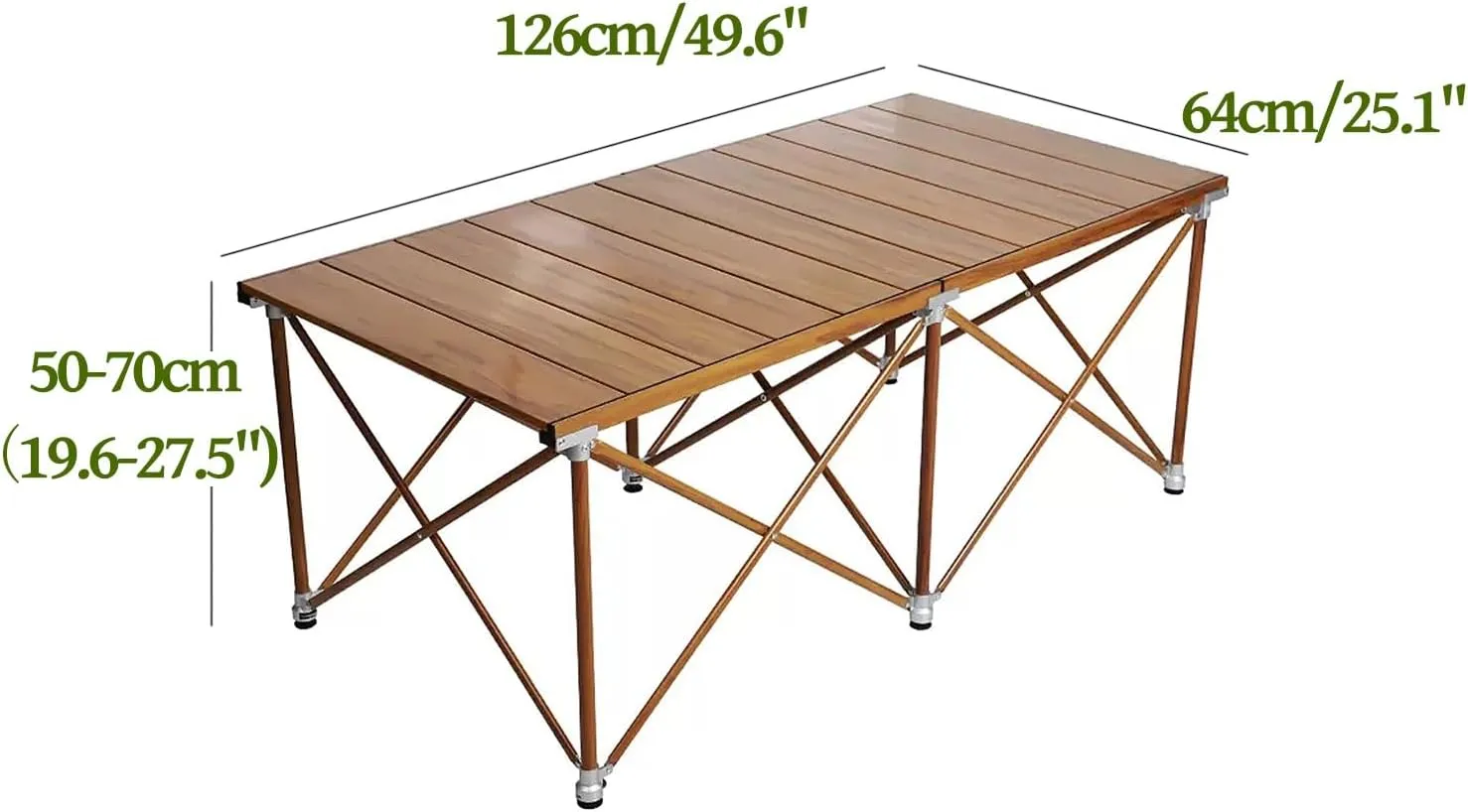 Folding Camping Table That Fold Up Lightweight, Aluminum Portable Picnic Table with Carrying Bag for Outdoor Picnic, BBQ and Party (Color : C)