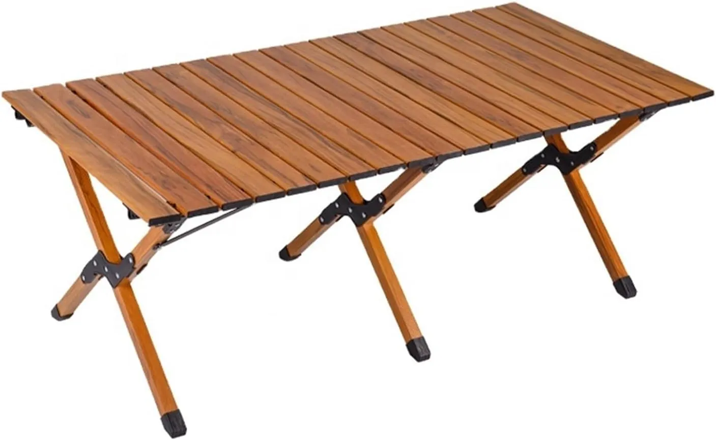 Folding Dining Table Aluminum Camping Picnic Egg Roll Camping Chair Outdoor Folding Table Portable (Color : Green-M)