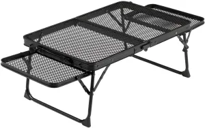 Folding Grill Table with 2 Wing Panels，3 X 1 Ft Camping Table with Mesh Desktop for Picnic,Camping,BBQ,Beach