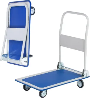 Folding Platform Trolley Hand Truck Foldable Cart Heavy Duty 300kg Industrial