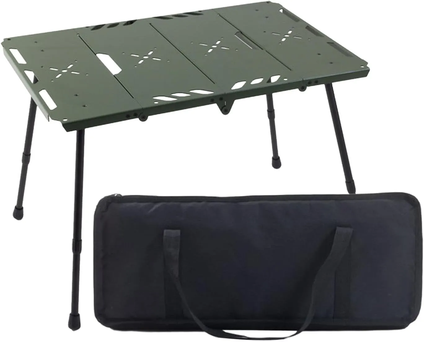 Folding Table Aluminum Portable Stable Ultralight Outdoor Camping Table with Adjustable Height for Hiking Backyard Picnic BBQ