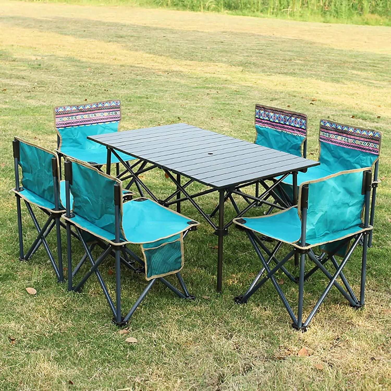 Folding Table, Outdoor Portable Lifting Camping Table, Courtyard Aluminum Alloy Leisure Table, for Camping Fishing Beach (Size : 140cm)