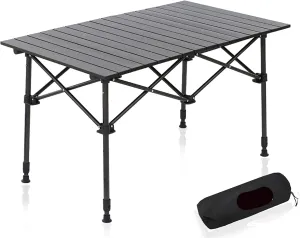 Folding Table, Outdoor Portable Lifting Camping Table, Courtyard Aluminum Alloy Leisure Table, for Camping Fishing Beach (Size : 140cm)