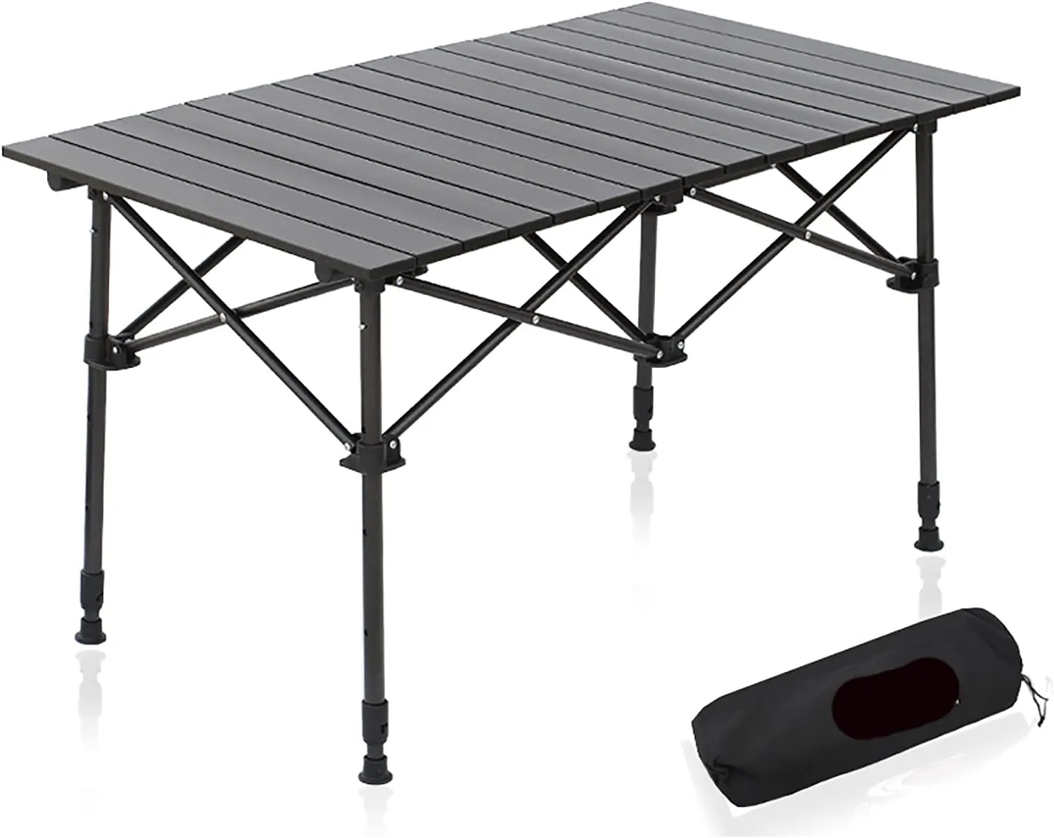 Folding Table, Outdoor Portable Lifting Camping Table, Courtyard Aluminum Alloy Leisure Table, for Camping Fishing Beach (Size : 140cm)