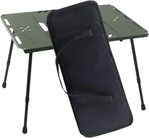Folding Table with Adjustable Height Portable Camp Desk Beach Desk Furniture Aluminum Alloy Camping Table for BBQ Picnic Yard