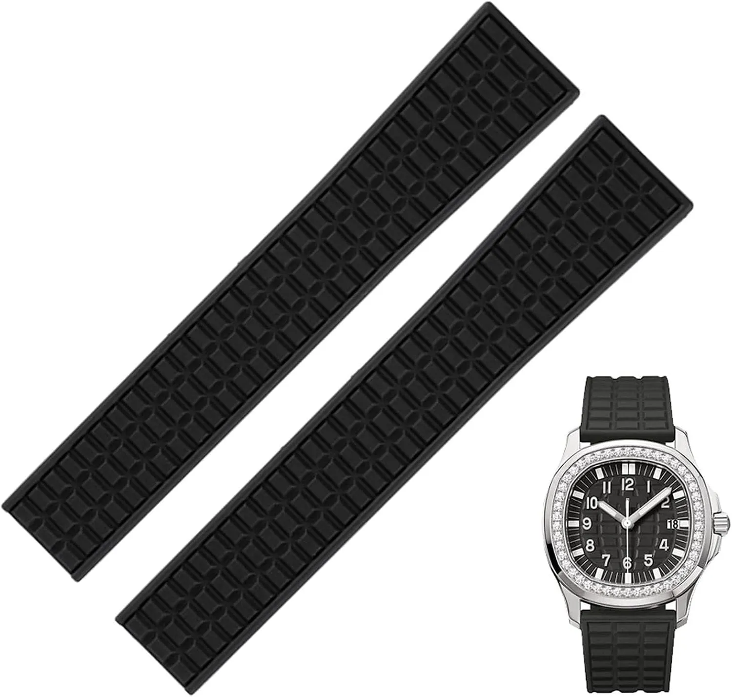 For Patek Philippe aquanaut 5067A-001 series Waterproof silicone watch strap women wristband bracelet 19mm