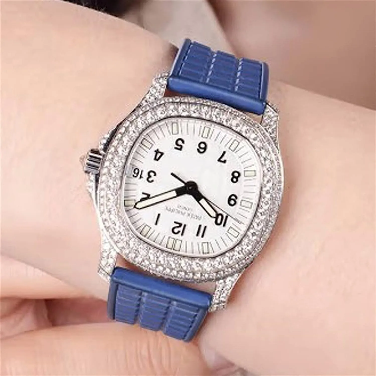 For Patek Philippe aquanaut 5067A-001 series Waterproof silicone watch strap women wristband bracelet 19mm