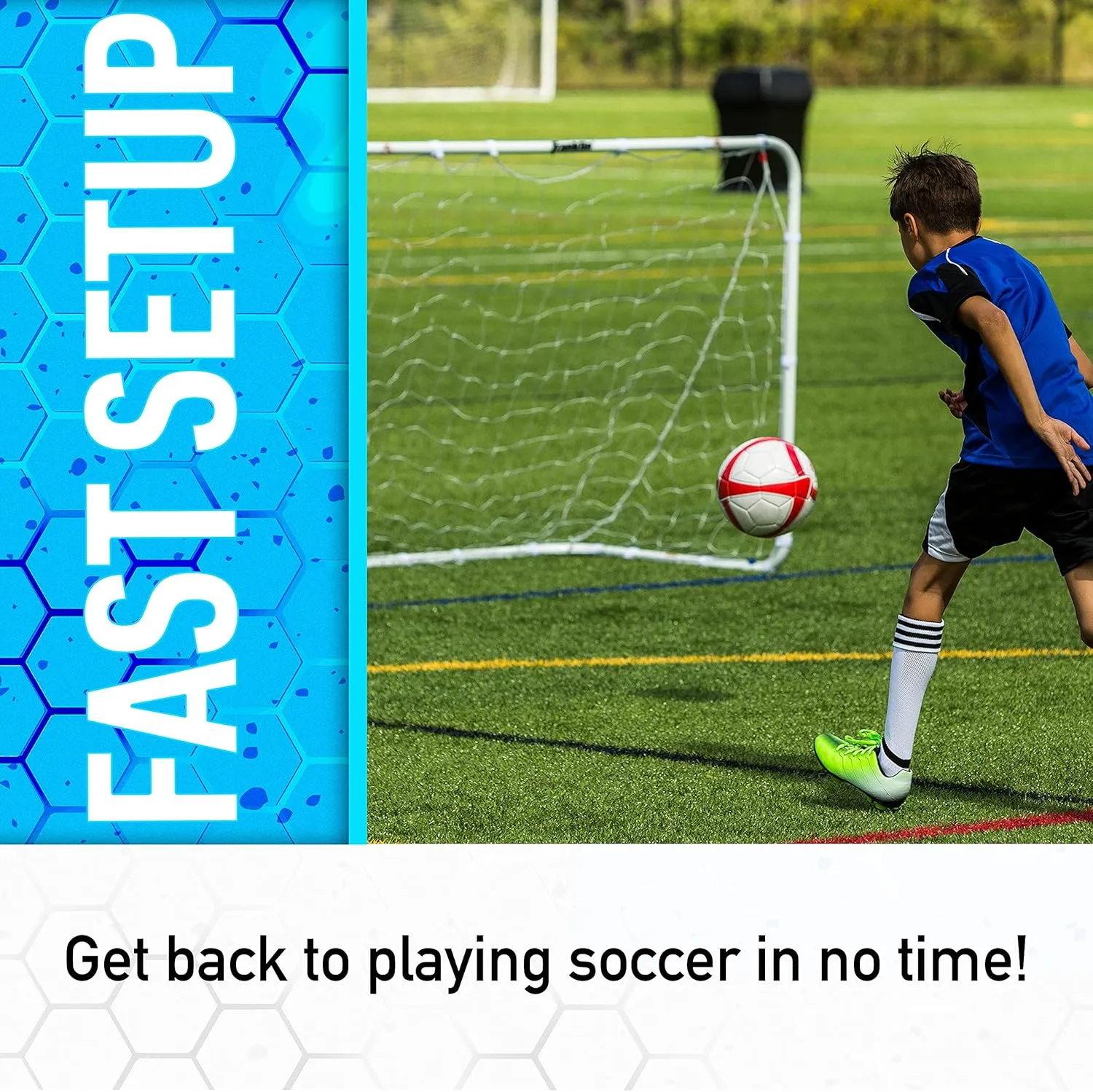 Franklin Sports Soccer Goal Nets and Straps - Replacement Net for 12'x6', 10'x5' and 6'x4' Goals