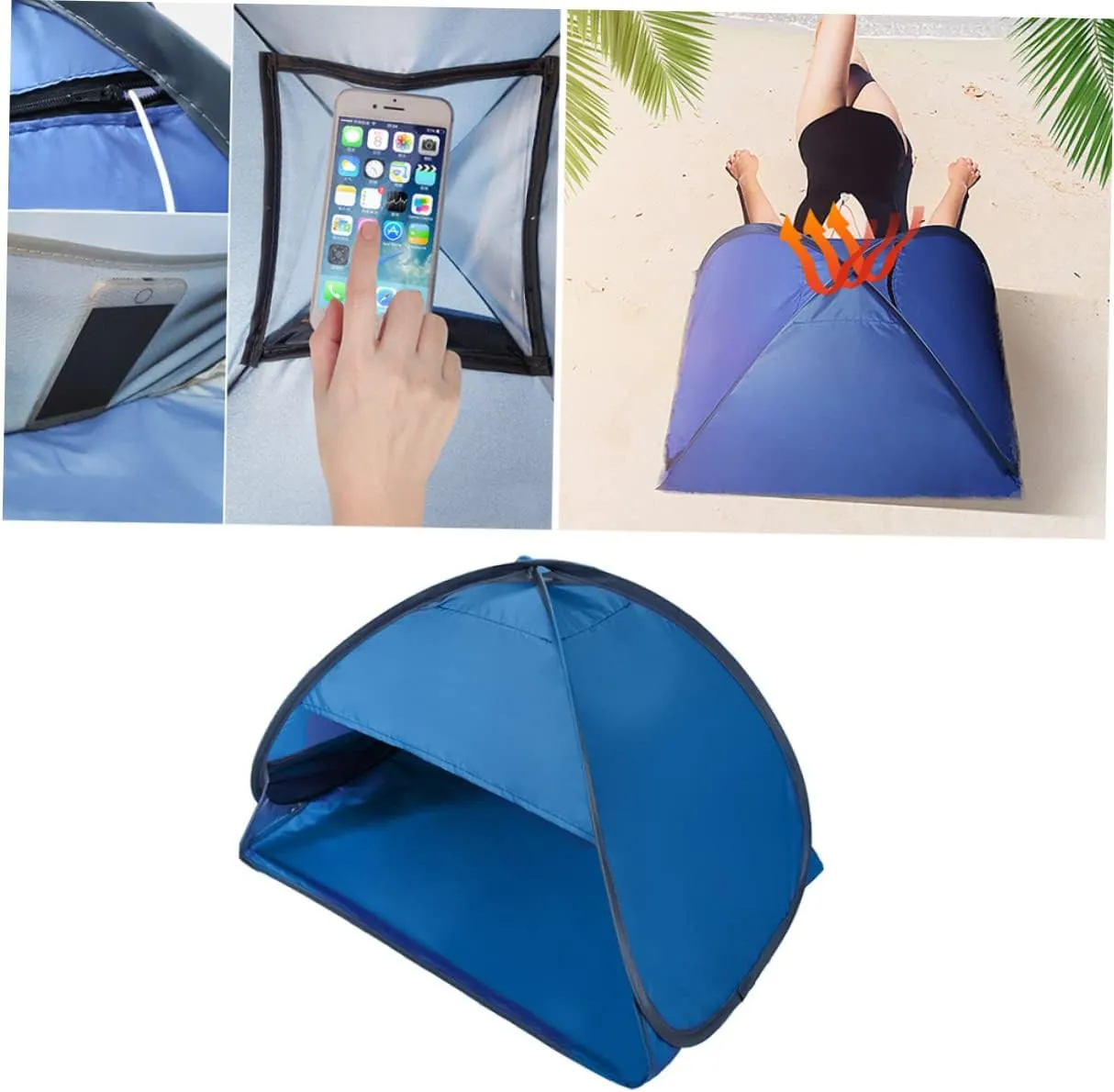 Fully Automatic Portable Beach Tent Sun Shelter Awning for Outdoor Camping Lightweight Uv Protection Canopy Gem